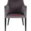 KARE Design Stühle-Armlehnstuhl Black Mode Velvet Grau