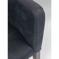KARE Design Stühle-Armlehnstuhl Mode Leder Anthrazit