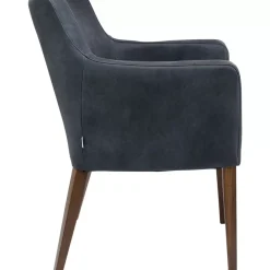 KARE Design Stühle-Armlehnstuhl Mode Leder Anthrazit