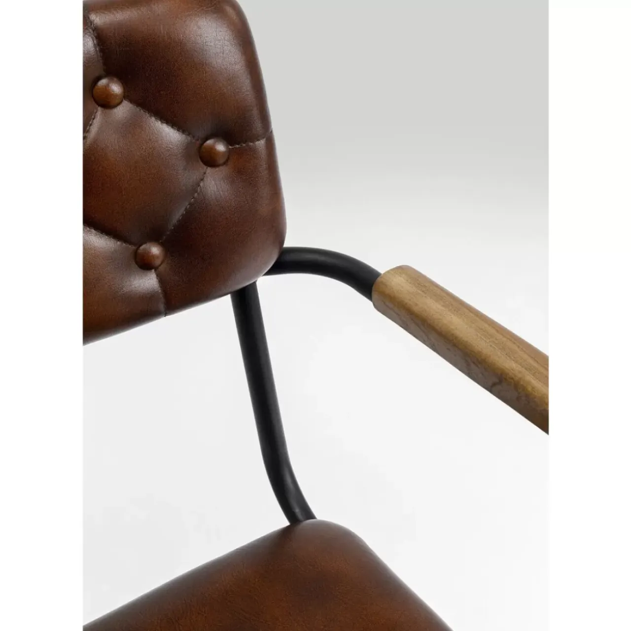 KARE Design Stühle-Armlehnstuhl Salsa Leder Braun