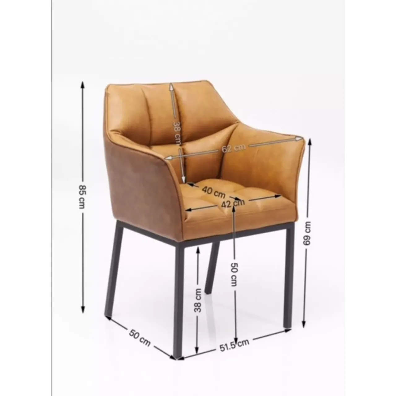 KARE Design Stühle-Armlehnstuhl Thinktank Braun