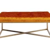 KARE Design Sitzbänke-Bank Crossover Croco Diva Bronze 90X40
