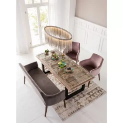 KARE Design Sitzbänke-Bank Mode Velvet Grau