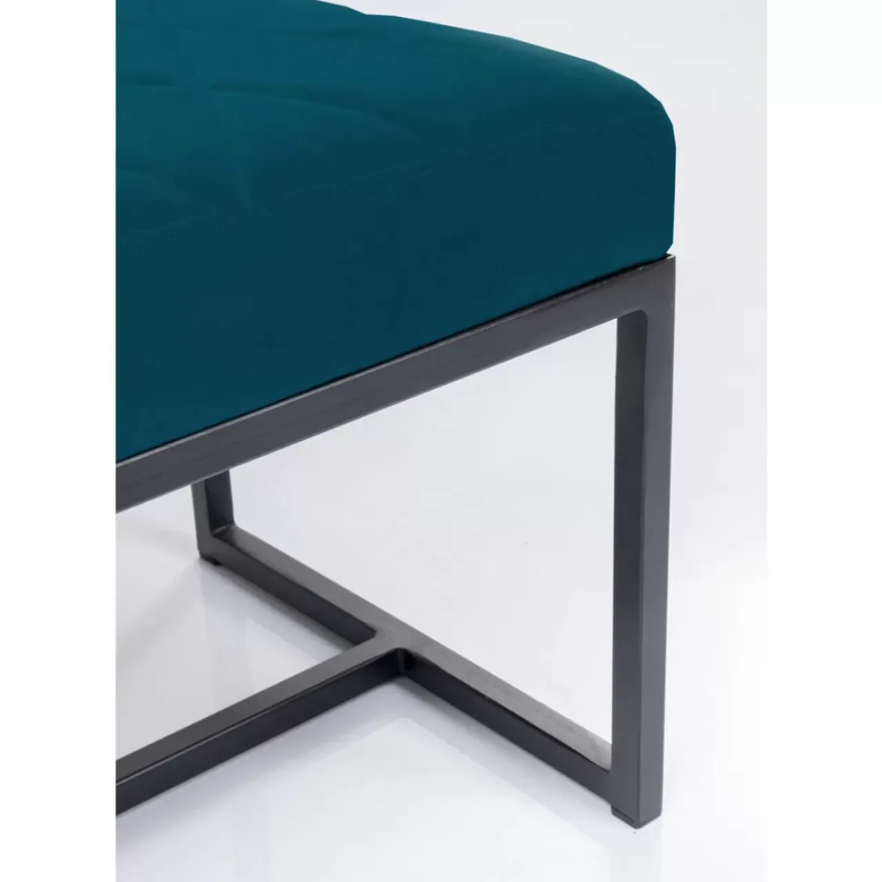 KARE Design Sitzbänke-Bank Smart Petrol Schwarz 150X40Cm