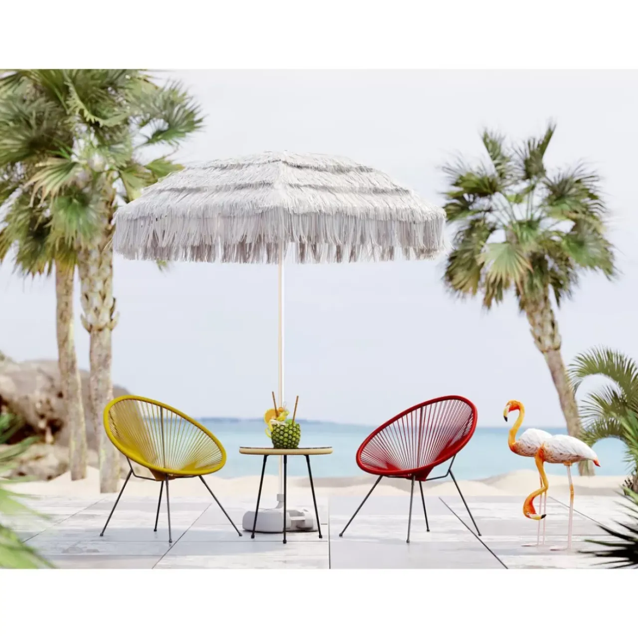 KARE Design Outdoormöbel-Beistelltisch Acapulco Natur