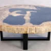 KARE Design Tische-Beistelltisch Alpha Versteinertes Holz
