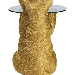 KARE Design Tische-Beistelltisch Animal Bear Gold O40Cm