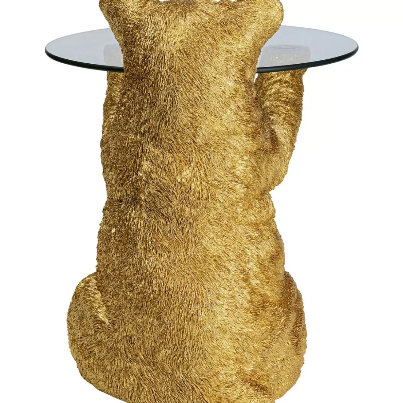 KARE Design Tische-Beistelltisch Animal Bear Gold O40Cm
