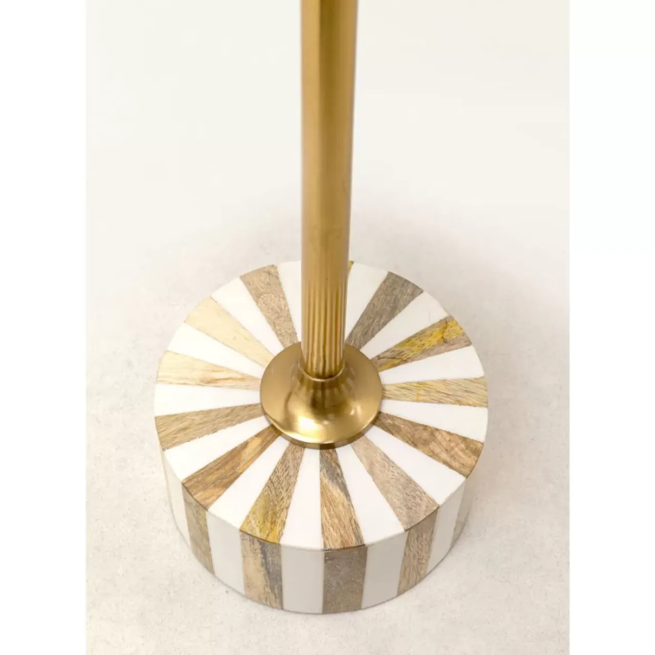 KARE Design Tische-Beistelltisch Domero Cirque Gold Weis O25Cm