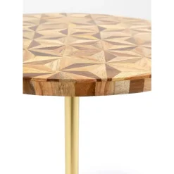 KARE Design Tische-Beistelltisch Domero Geo Braun O40Cm