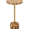 KARE Design Tische-Beistelltisch Domero Geo Braun O25Cm