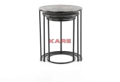KARE Design Tische-Beistelltisch Electra (3/Set) O48Cm