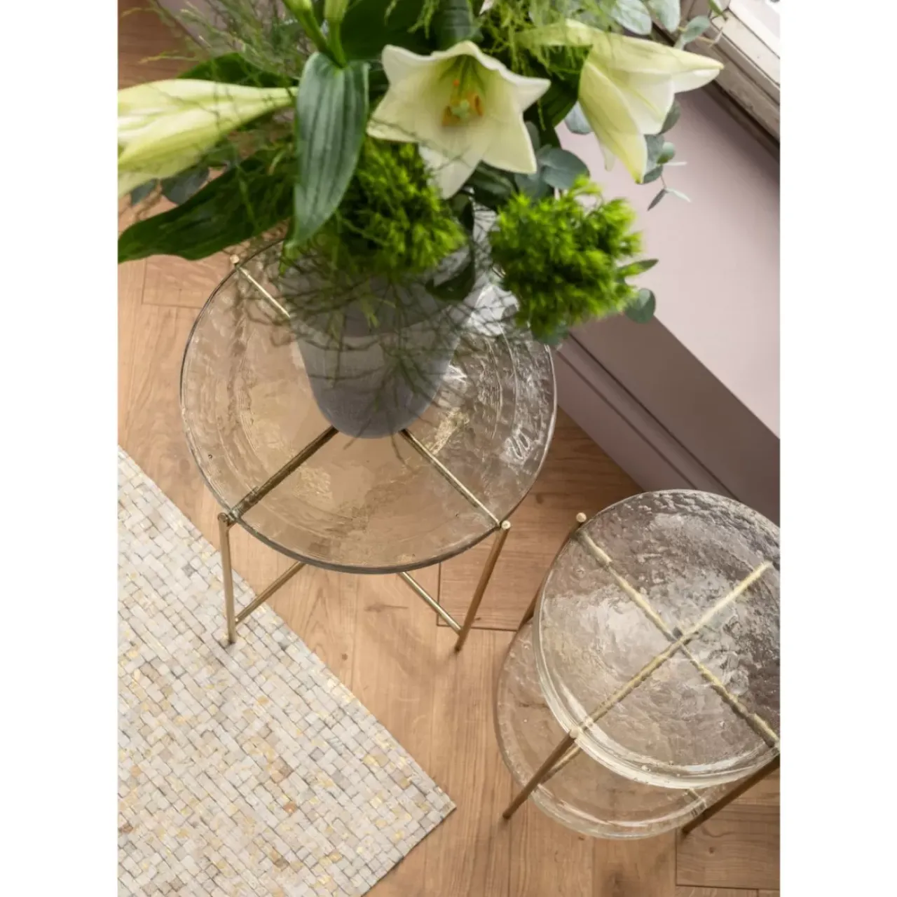 KARE Design Tische-Beistelltisch Ice Double O30Cm