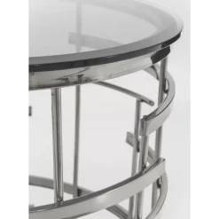 KARE Design Tische-Beistelltisch Jupiter Silber O55Cm