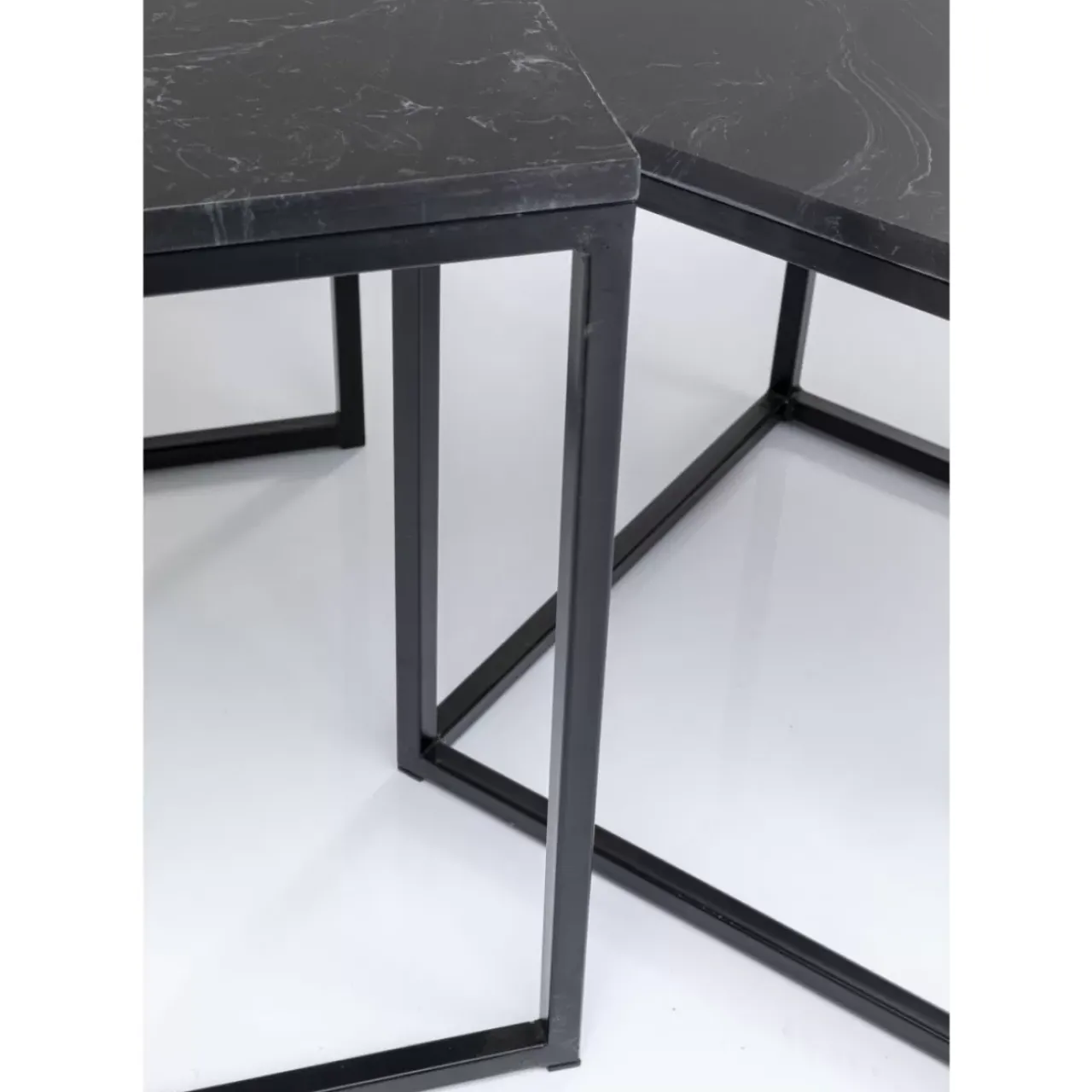 KARE Design Tische-Beistelltisch Key West Schwarz (3/Set)