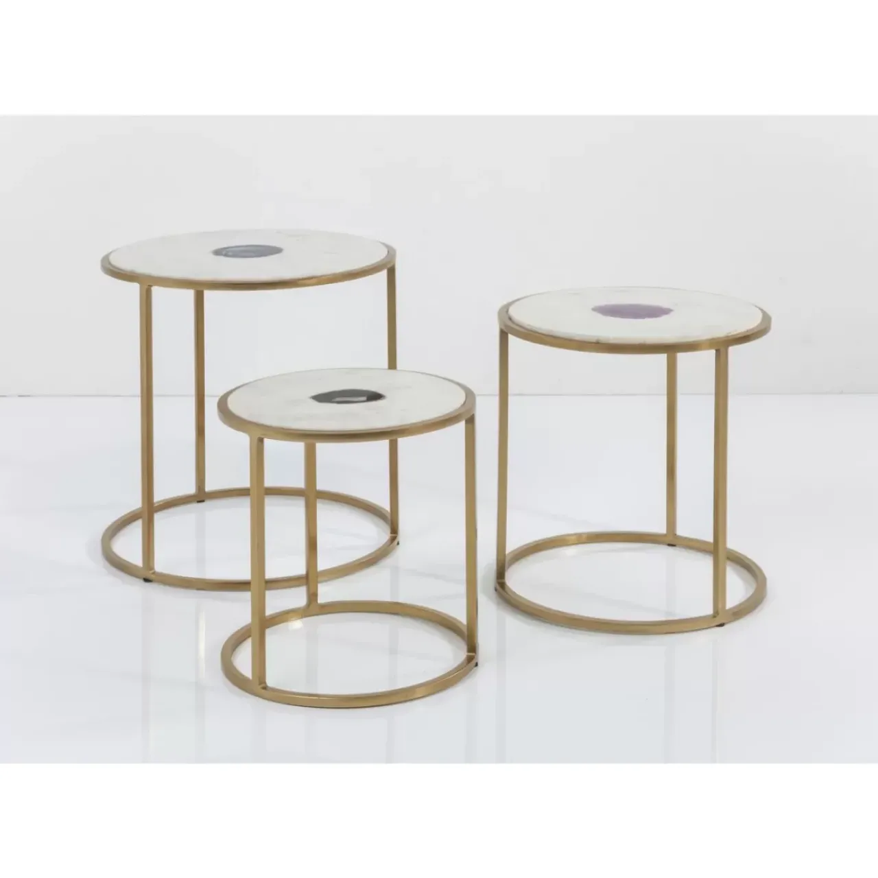 KARE Design Tische-Beistelltisch Limbo (3/Set) O45Cm