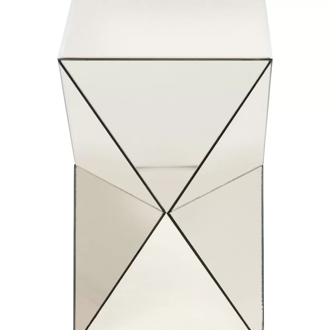 KARE Design Tische-Beistelltisch Luxury Triangle Champagne