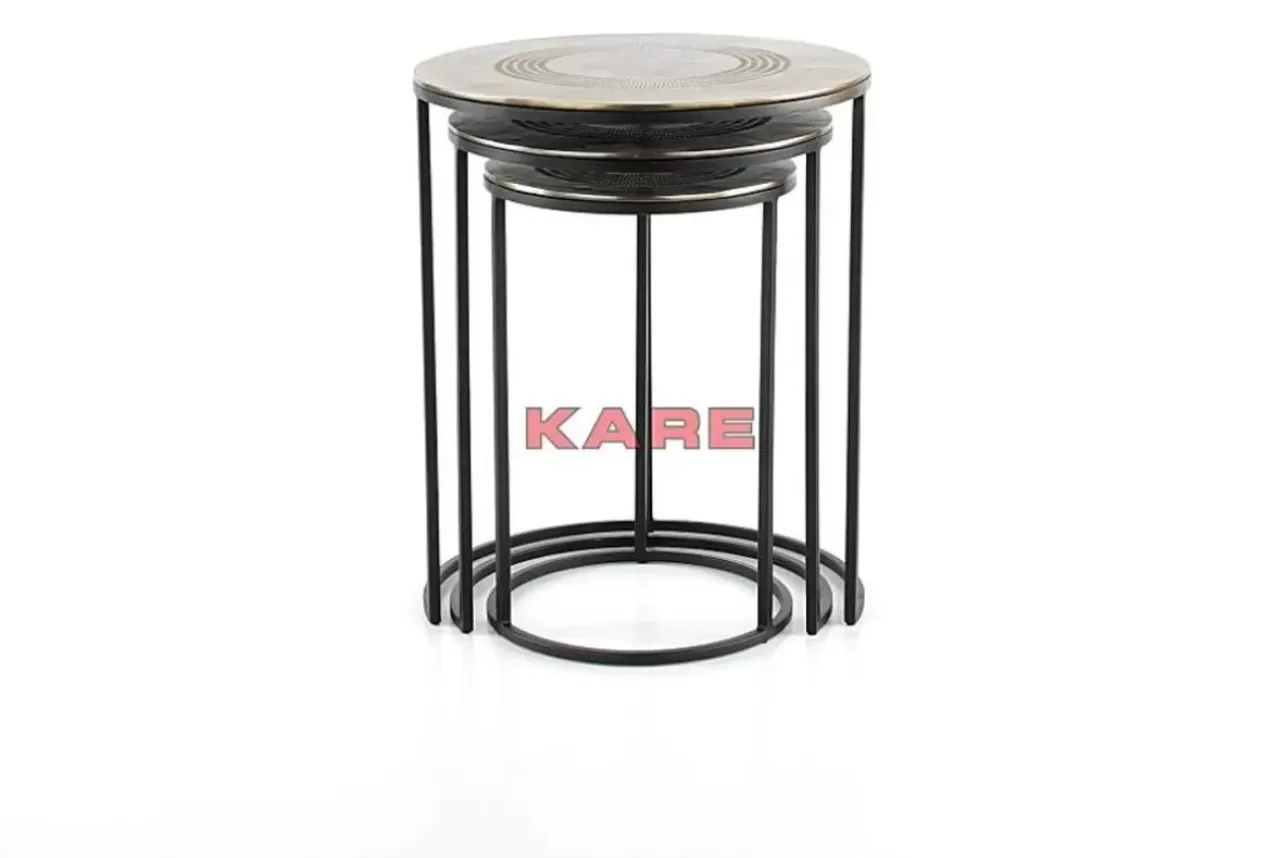 KARE Design Tische-Beistelltisch Marrakesh (3/Set) O48Cm