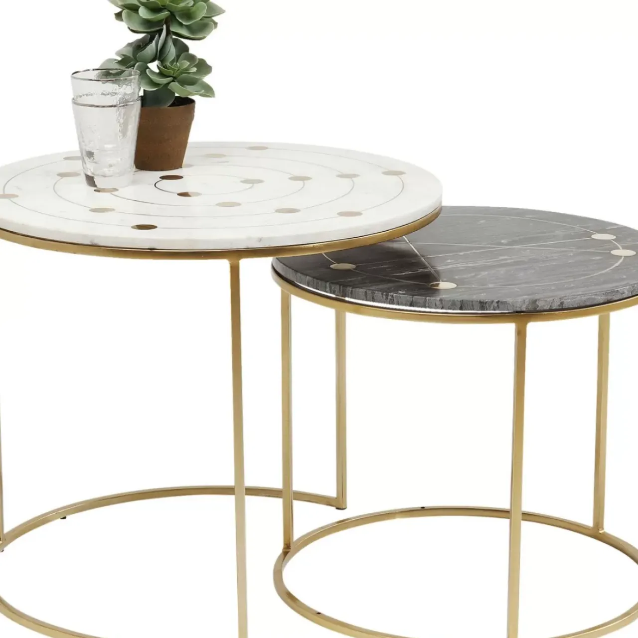 KARE Design Tische-Beistelltisch Mystic Round Klein (2/Set) O61Cm