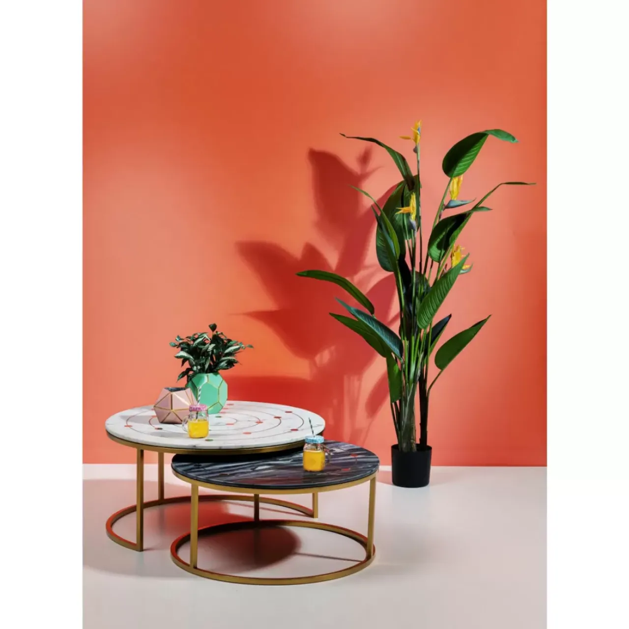 KARE Design Tische-Beistelltisch Mystic Round (2/Set) O90Cm