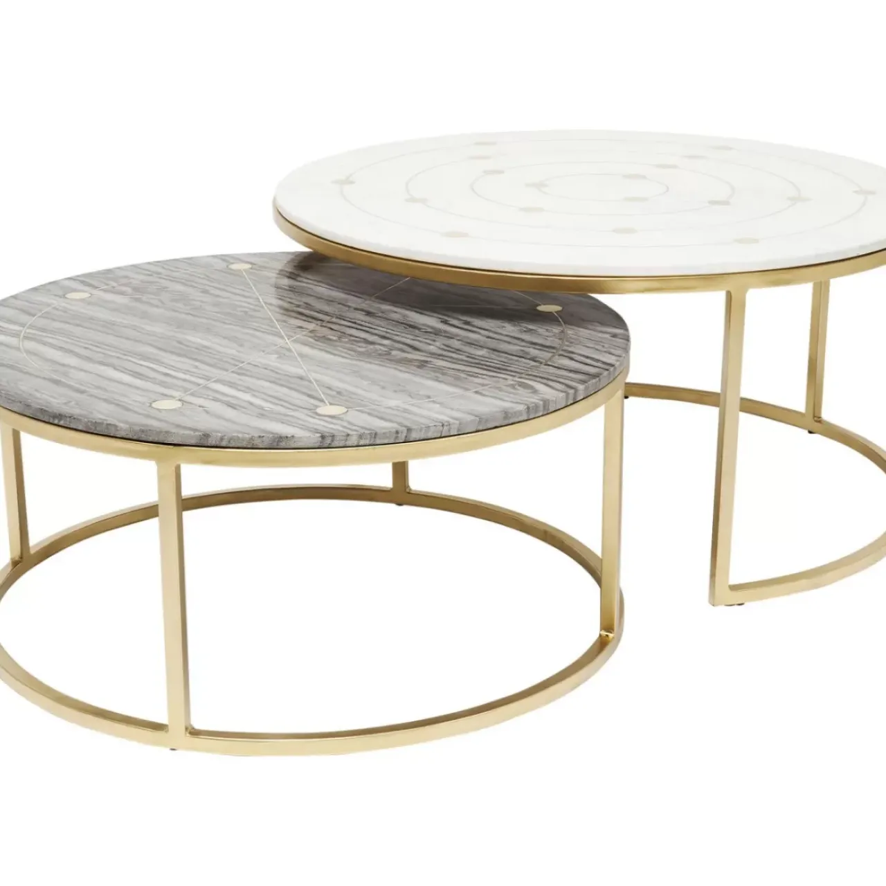 KARE Design Tische-Beistelltisch Mystic Round (2/Set) O90Cm