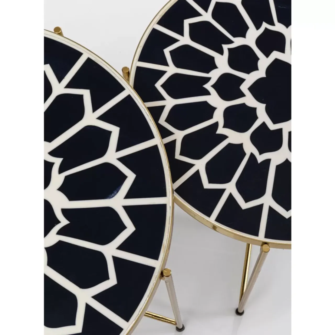 KARE Design Tische-Beistelltisch Priya Schwarz (2/Set)