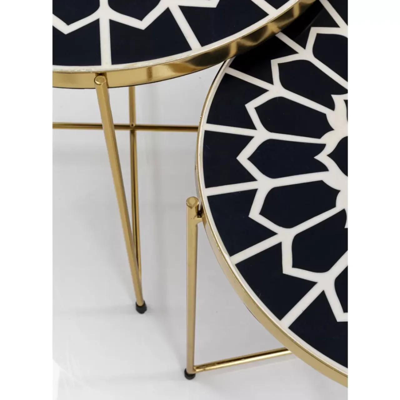 KARE Design Tische-Beistelltisch Priya Schwarz (2/Set)