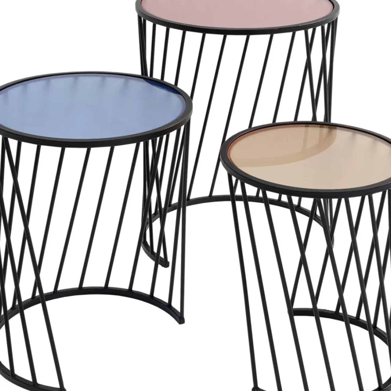 KARE Design Tische-Beistelltisch Rainbow (3/Set)