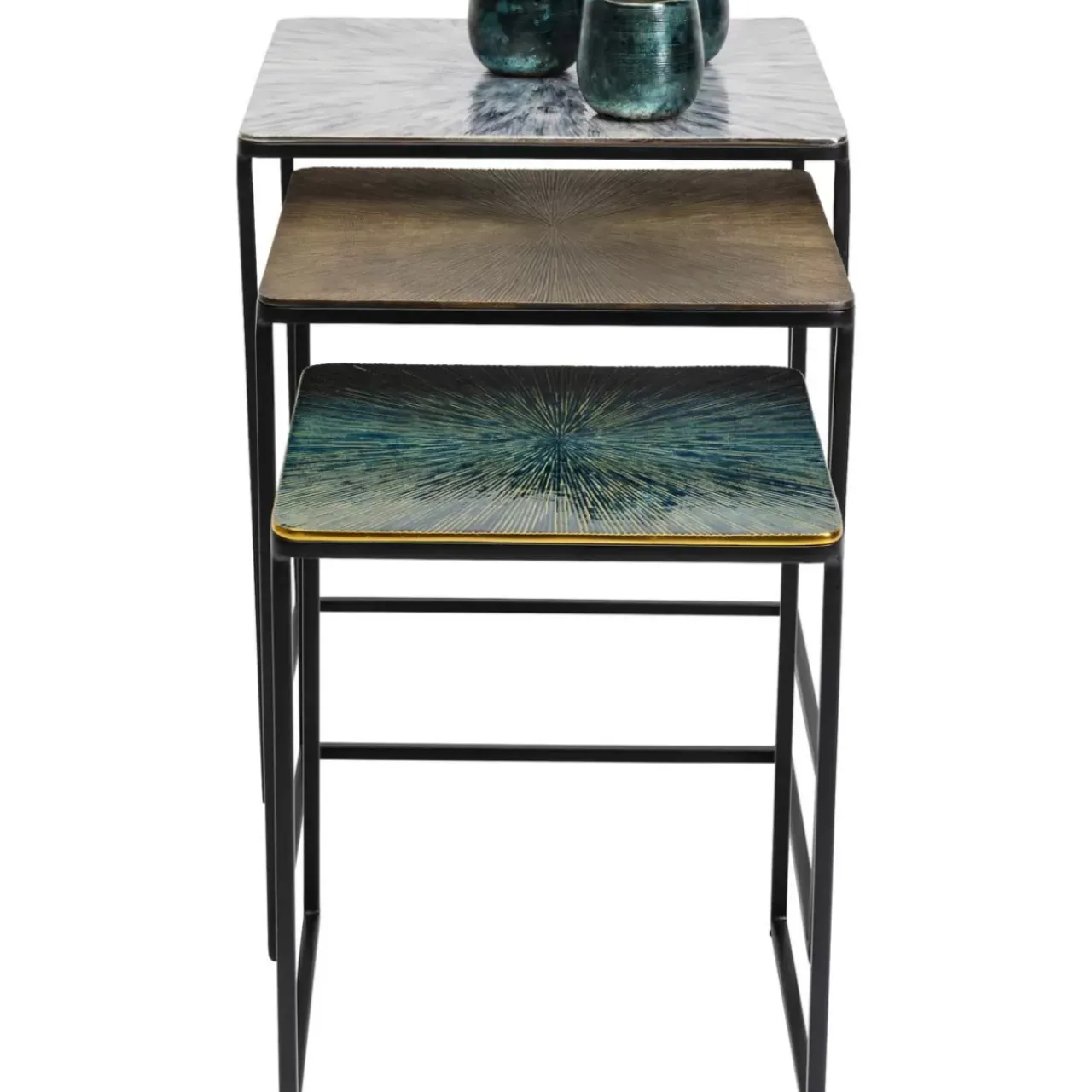 KARE Design Tische-Beistelltisch Ray Square (3/Set)