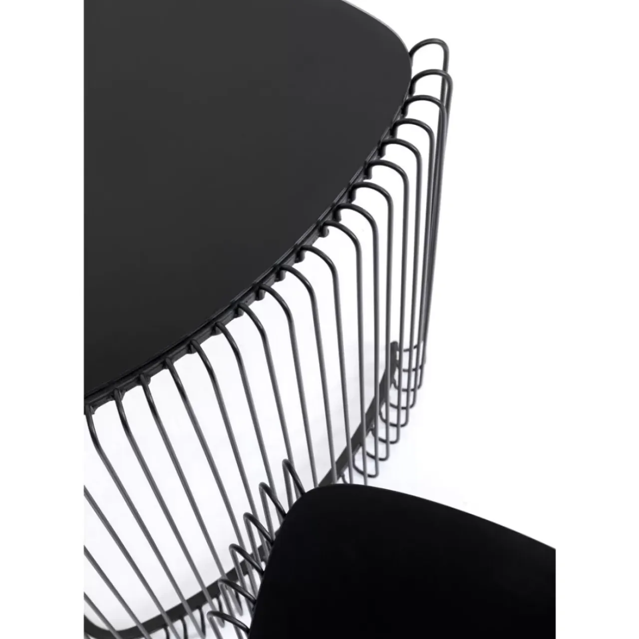 KARE Design Tische-Beistelltisch Wire Triangle Schwarz (2/Set)