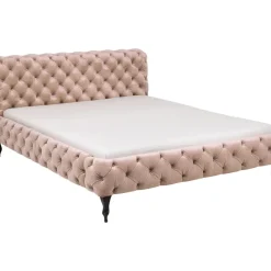 KARE Design Betten-Bett Desire Velvet Ecru 180X200Cm