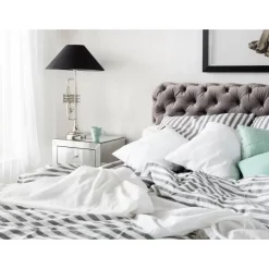KARE Design Betten-Bett Desire Velvet Silbergrau 160X200 Cm