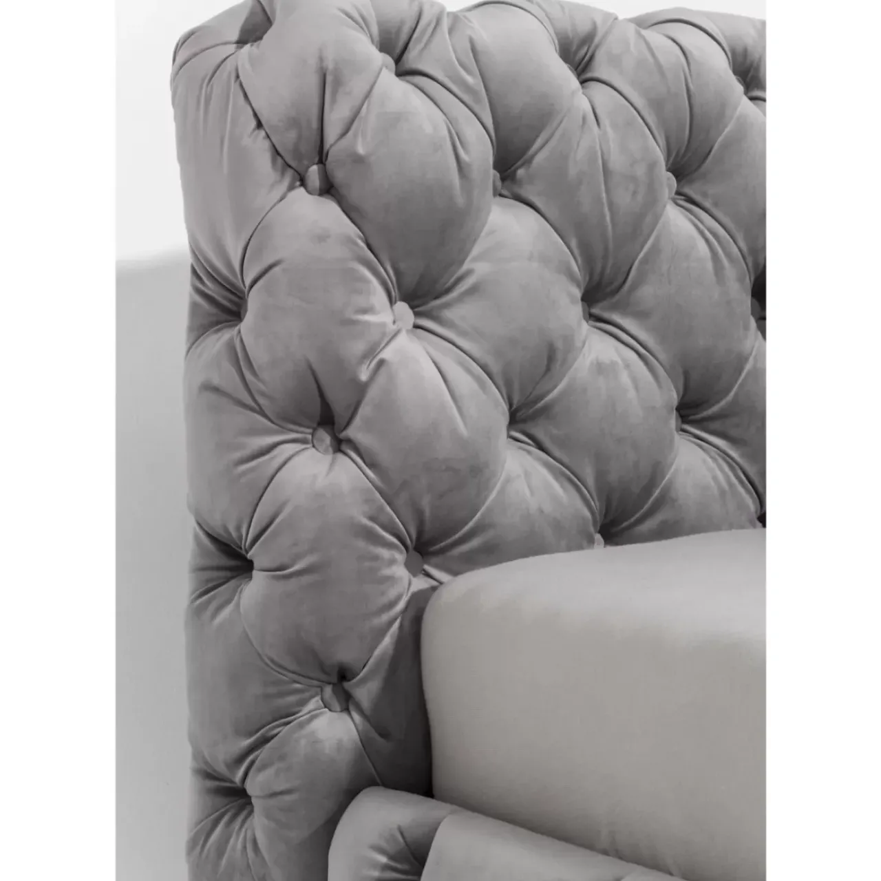 KARE Design Betten-Bett Desire Velvet Silbergrau 200X200Cm