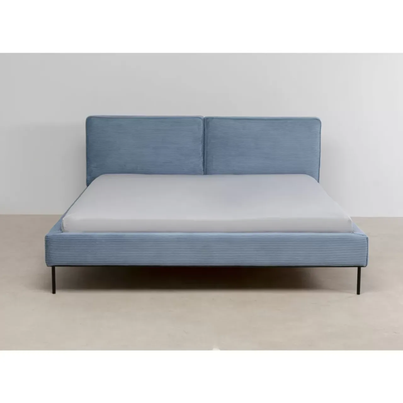 KARE Design Betten-Bett East Side Cord Blau 180X200Cm