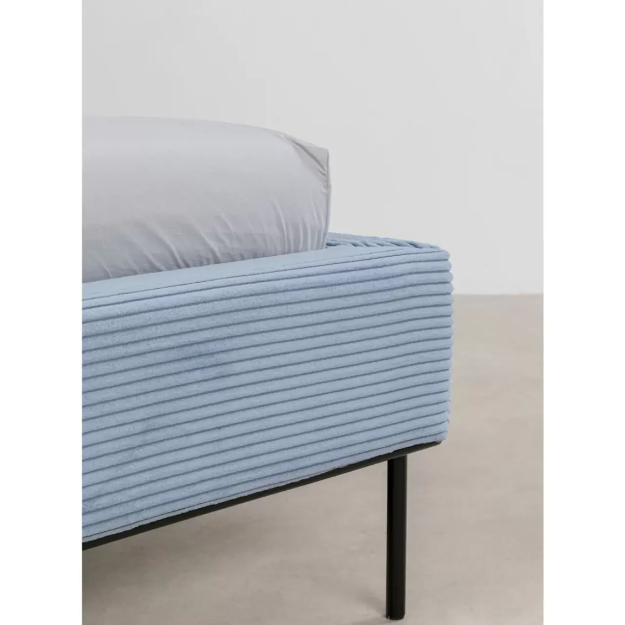 KARE Design Betten-Bett East Side Cord Blau 180X200Cm