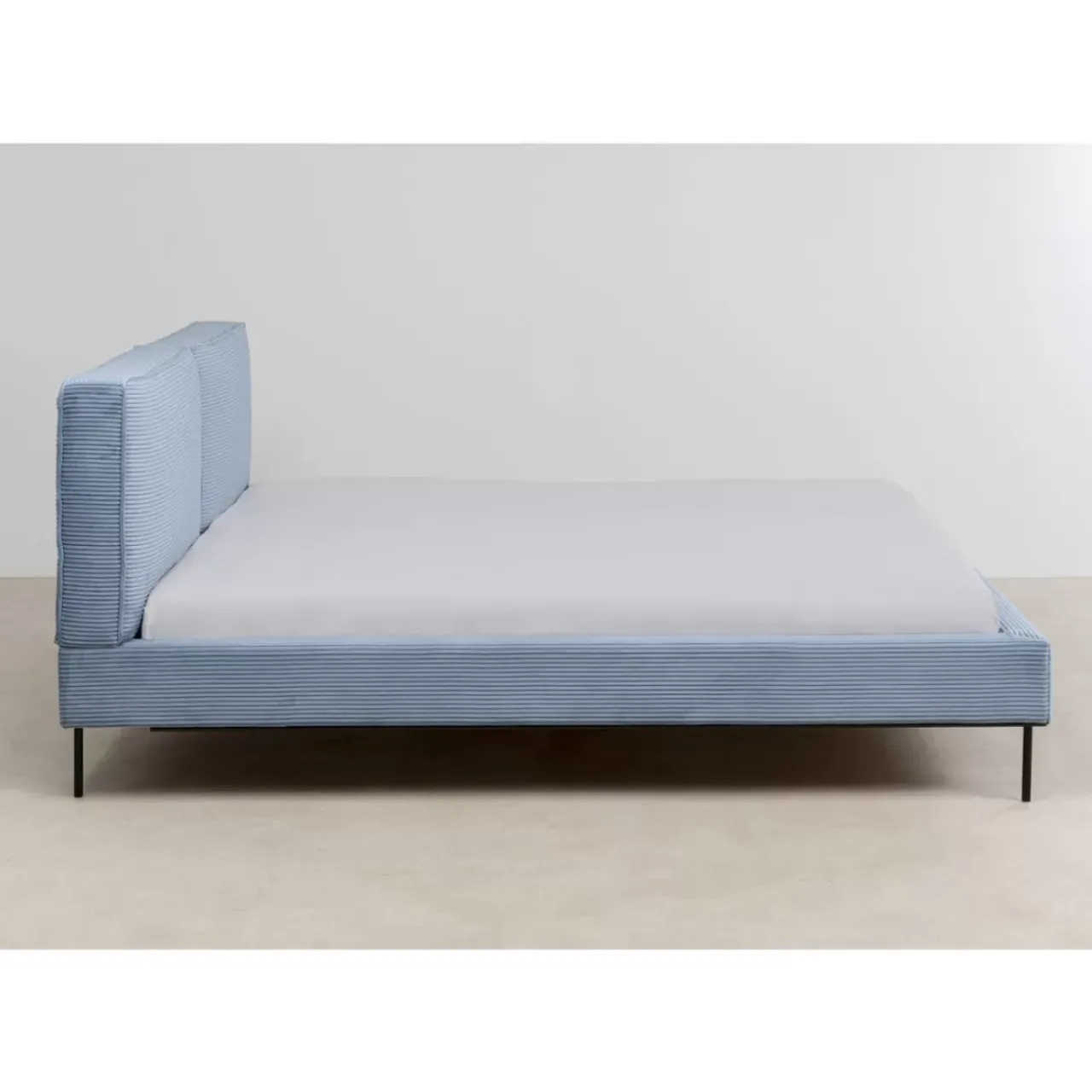 KARE Design Betten-Bett East Side Cord Blau 180X200Cm
