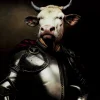 KARE Design Bilder-Bild Glas Knight Cow 120X120