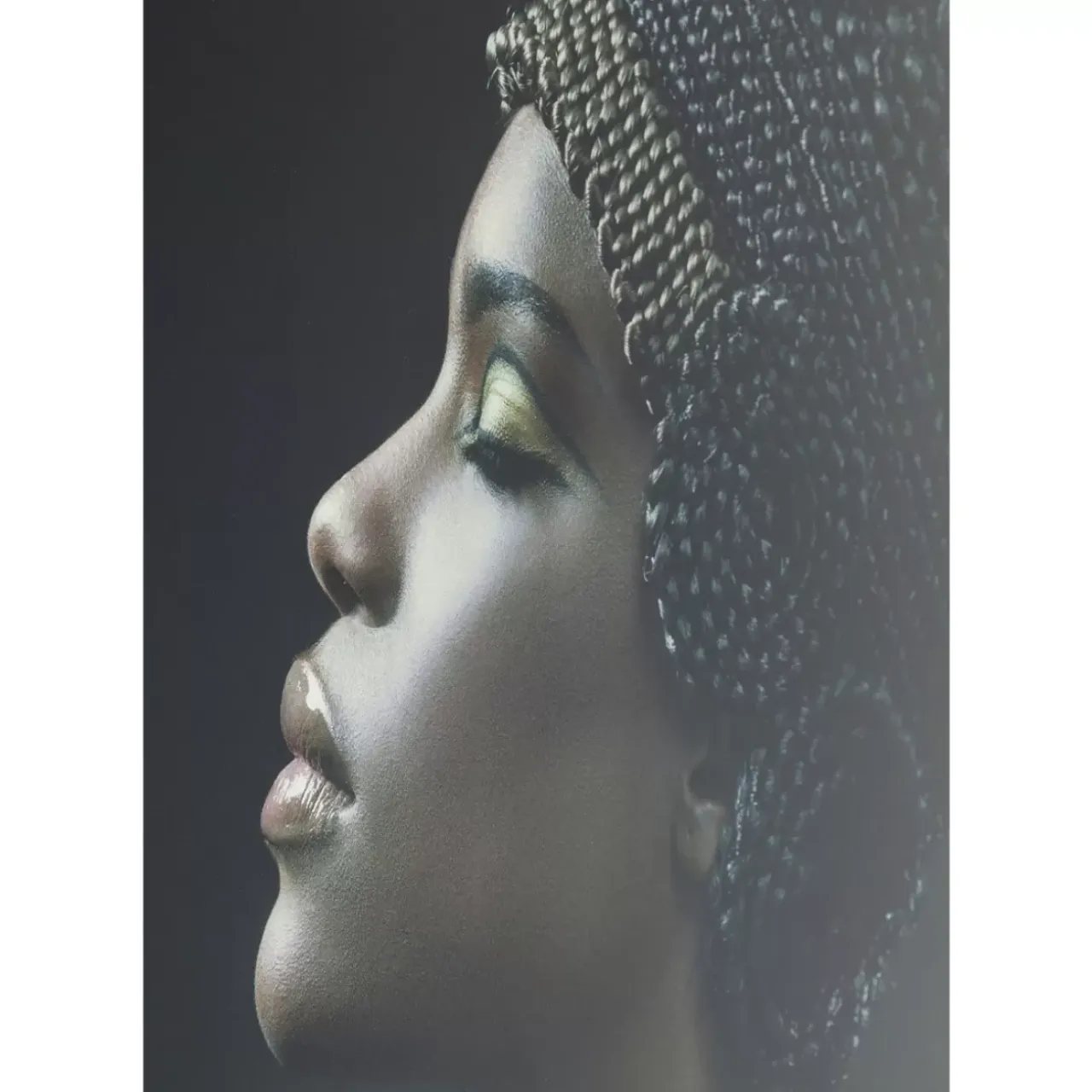 KARE Design Bilder-Bild Glas Royal Headdress Profile 100X150Cm