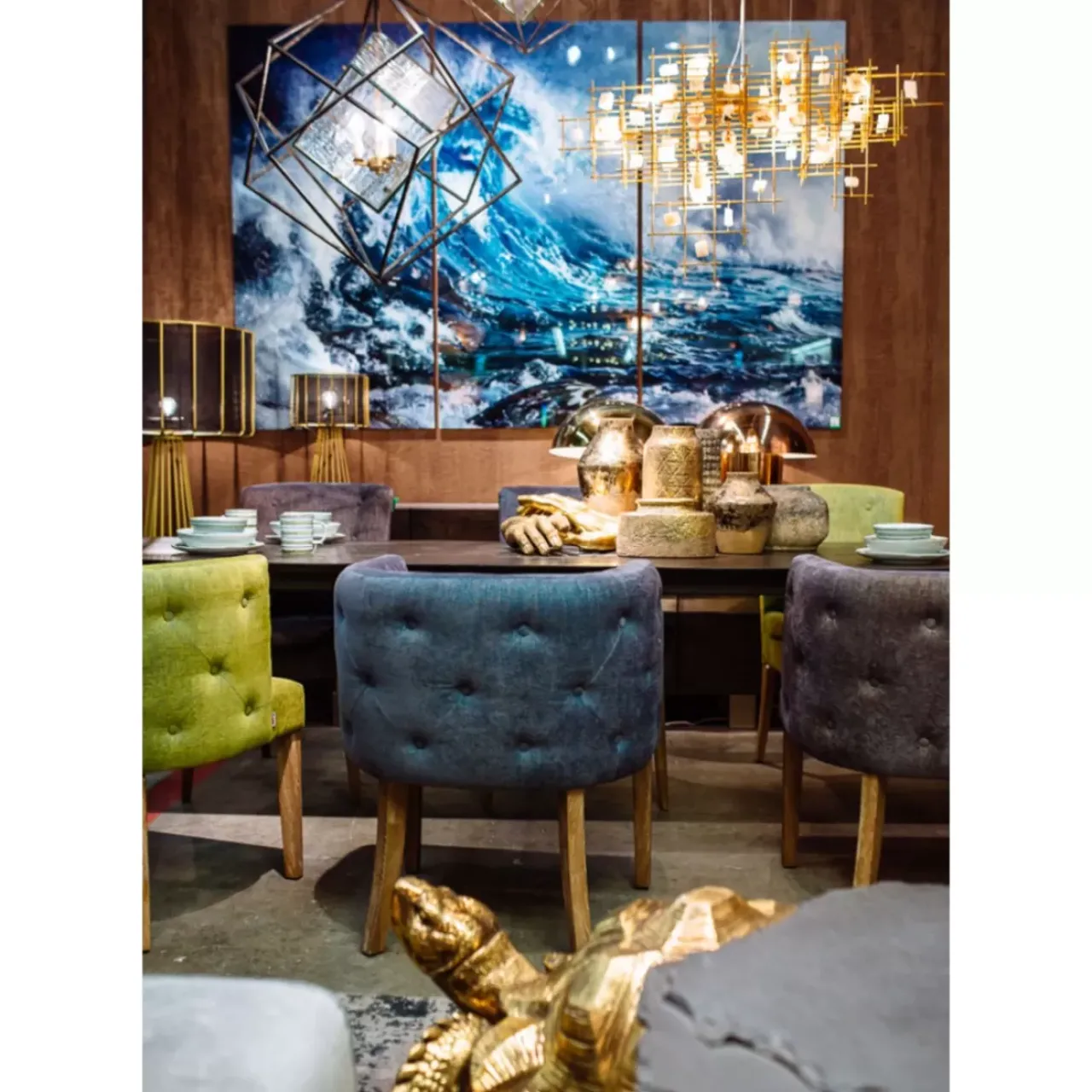 KARE Design Bilder-Bild Glas Triptychon Wave 240X160Cm (3/Set)