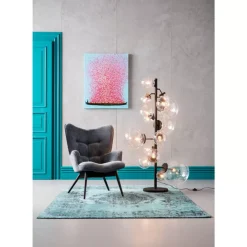 KARE Design Bilder-Bild Touched Flower Boat Blau Pink 80X100Cm