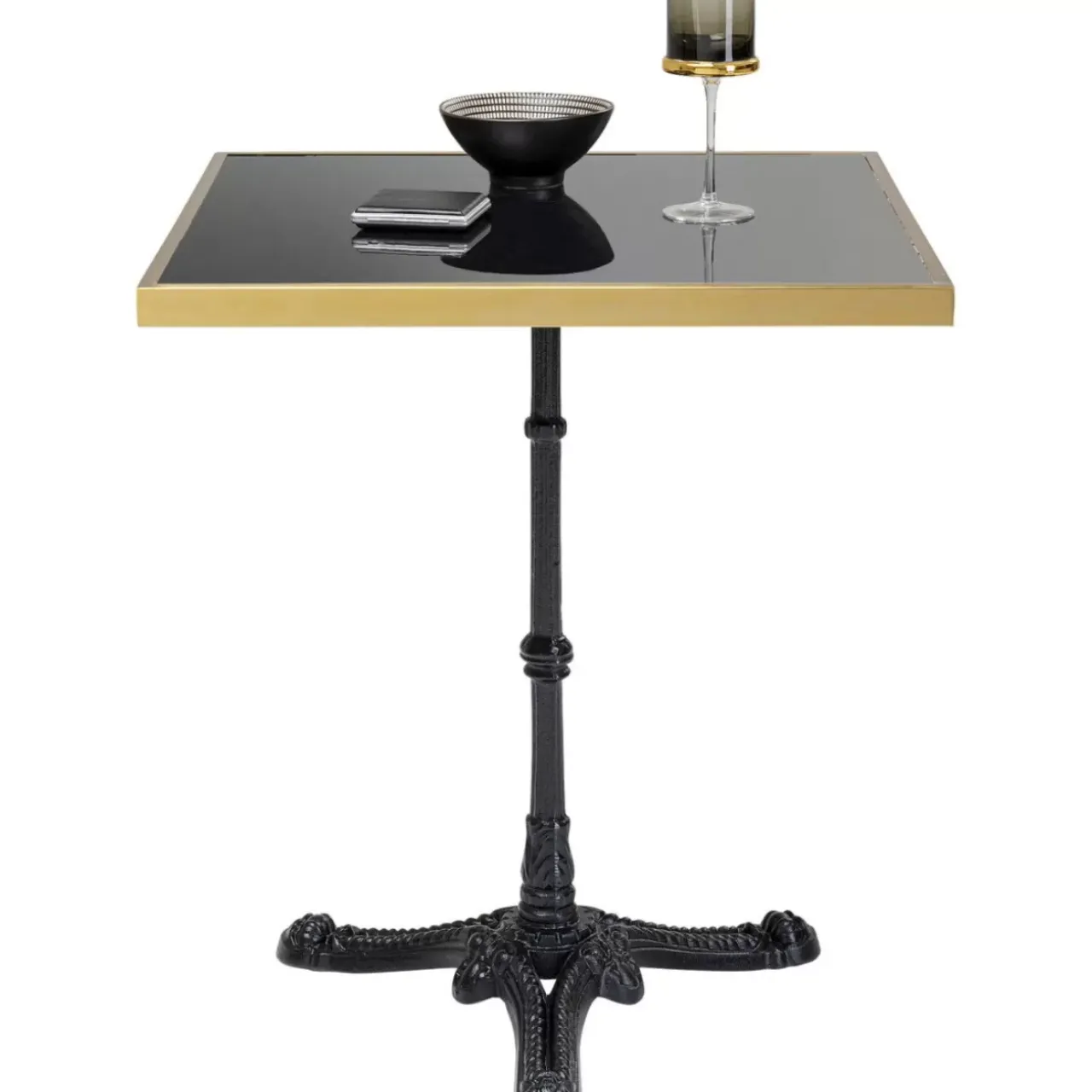 KARE Design Tische-Bistrotisch Kaffeehaus Rim Square Schwarz 60X60