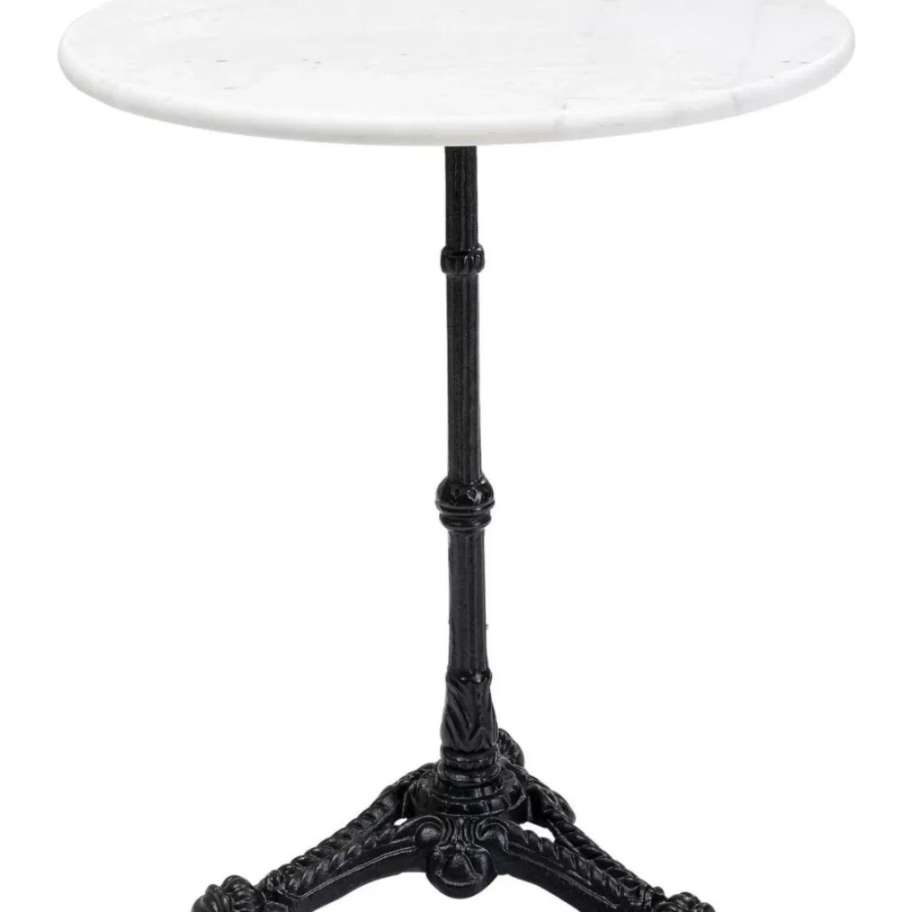 KARE Design Outdoormöbel-Bistrotisch Kaffeehaus Rund Weiss O60
