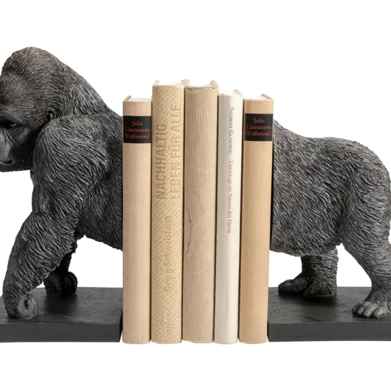 KARE Design Deko & Geschenkartikel-Buchstutze Gorilla (2/Set)