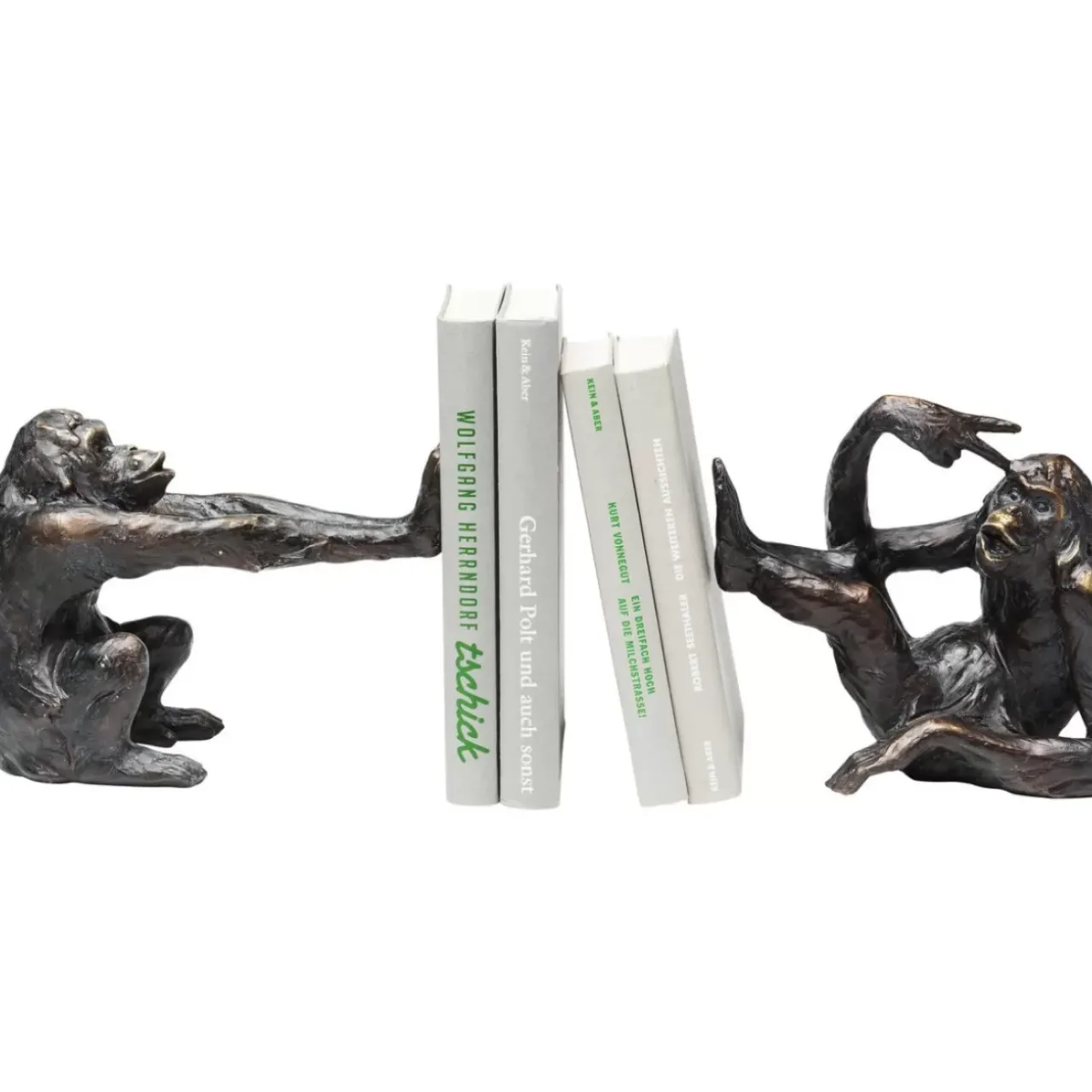 KARE Design Deko & Geschenkartikel-Buchstutze Monkey (2/Set)