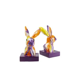 KARE Design Deko & Geschenkartikel-Buchstutze Rabbit Holi (2/Set)