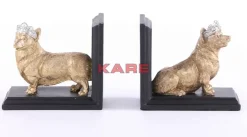 KARE Design Deko & Geschenkartikel-Buchstutze Royal Standing Corgi (2/Set)