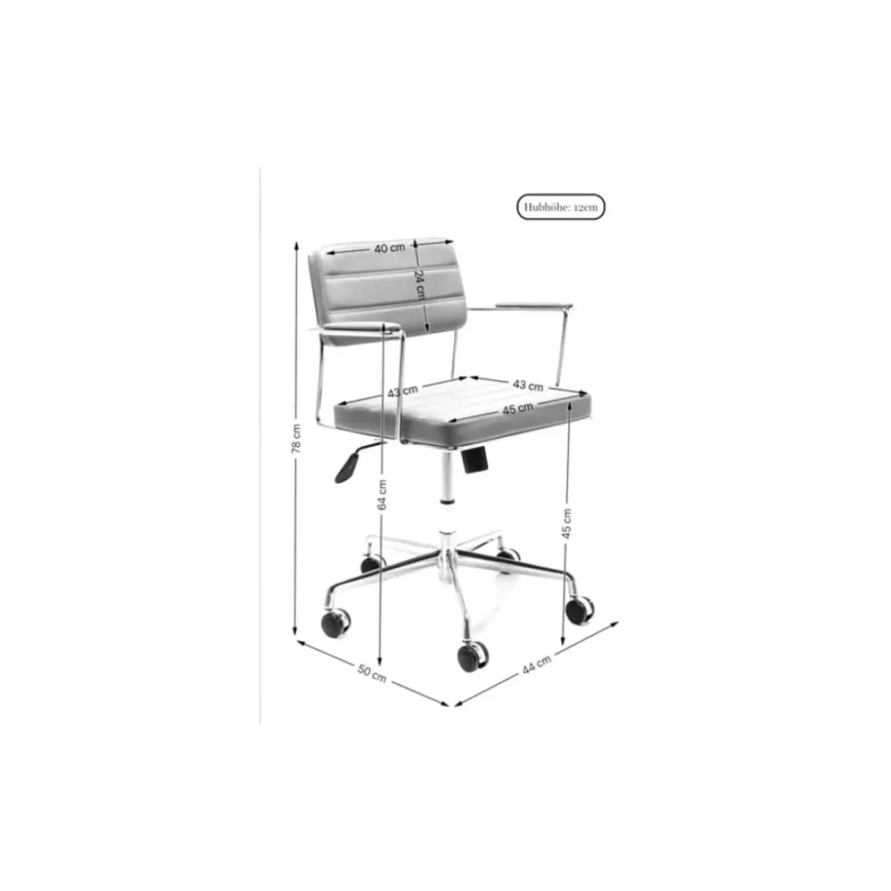KARE Design Stühle-Burodrehstuhl Dottore Grey