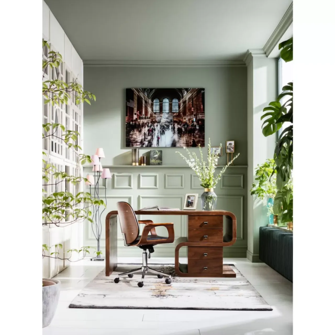 KARE Design Stühle-Burodrehstuhl Patron Walnut