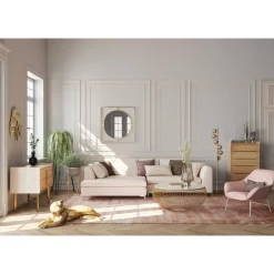 KARE Design Tische-Couchtisch Cesta Marmor Gold O100Cm