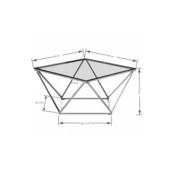 KARE Design Tische-Couchtisch Cristallo 80X80